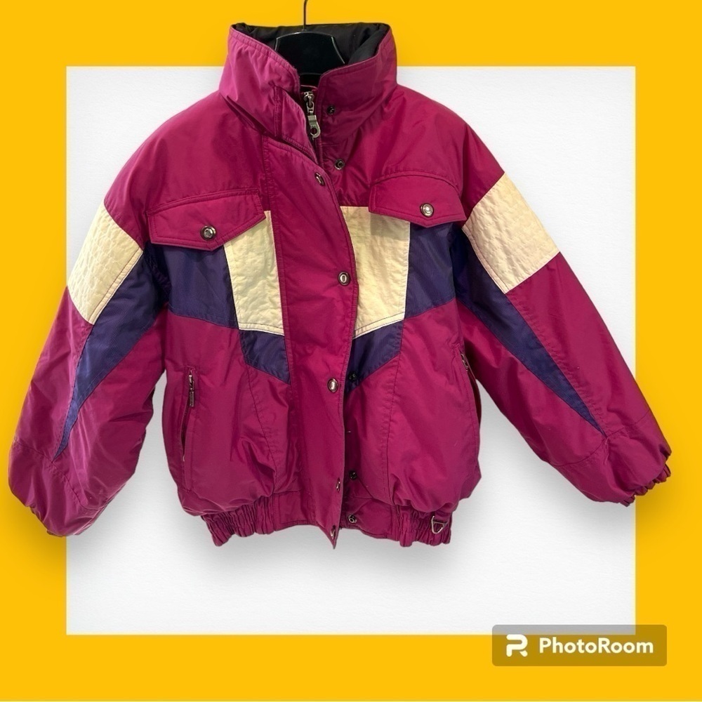 St Johns Bay Fuschia Nylon Puffer Ski Jacket Medium Petite